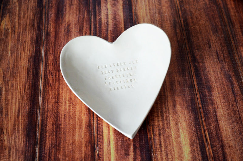 Large Sympathy Heart Bowl - For Every Joy That Passes... - READY TO SHIP