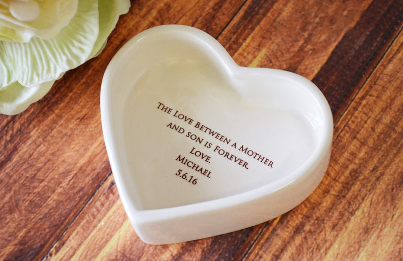 Unique Mother of the Groom Gift - Heart Shaped Keepsake Box - Today a Groom, Tomorrow a Husband, Forever Your Son
