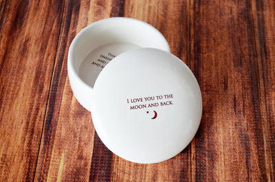 Unique Mother of the Bride Gift - Keepsake Box - I Love You To The Moon And Back