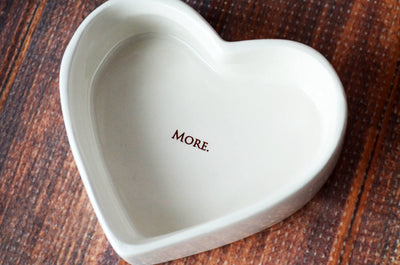 Valentine's Gift Set - I Love You More - READY TO SHIP - Heart Keepsake Box with Heart Necklace