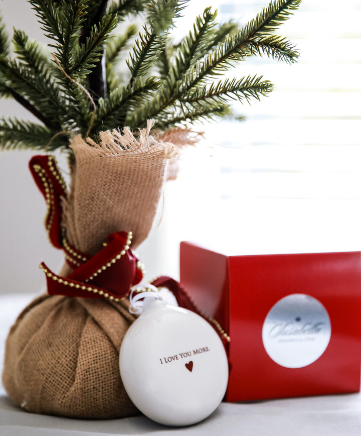 I Love You More - Personalized Holiday Bulb Ornament