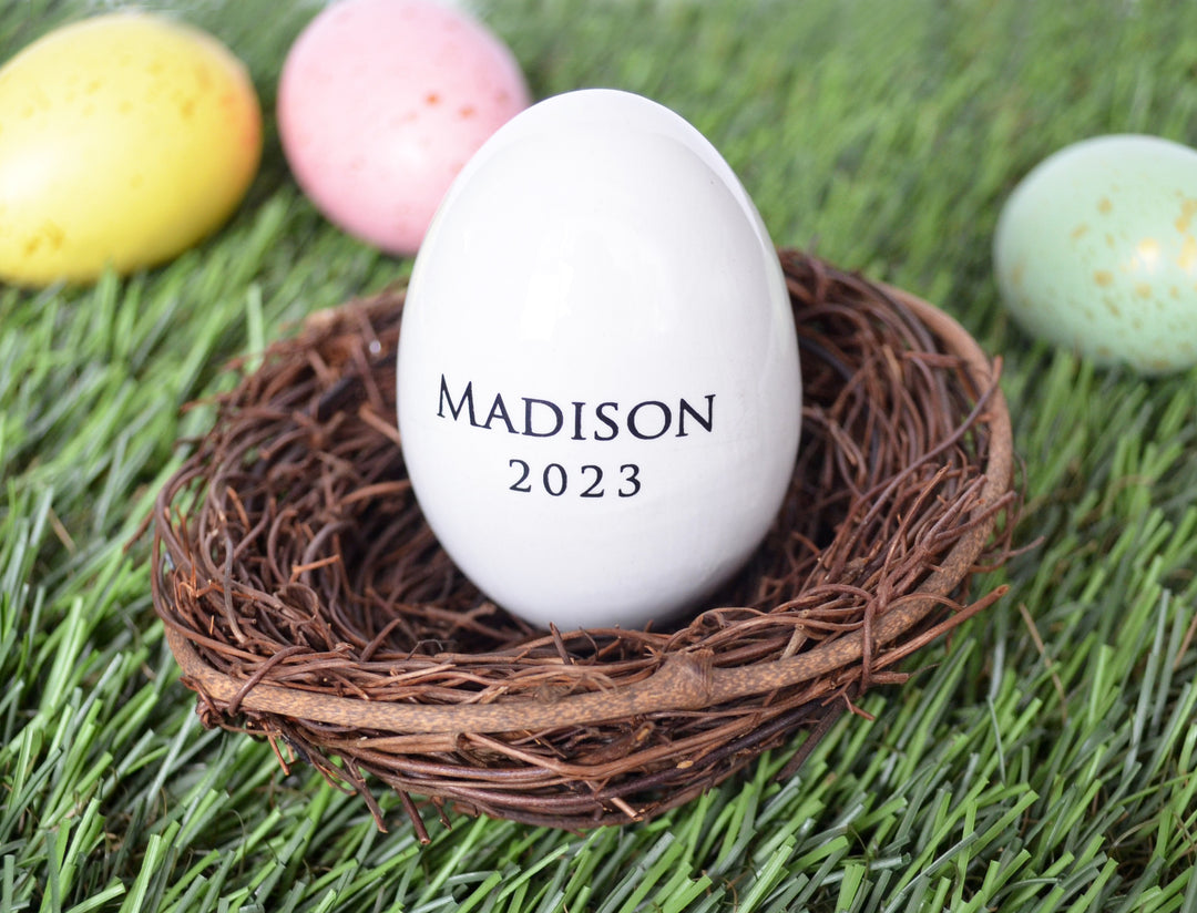 Ceramic Easter Egg with Name & Year