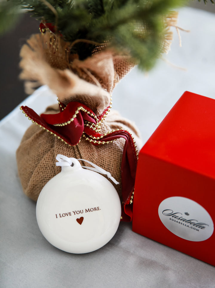 I Love You More - Personalized Holiday Bulb Ornament