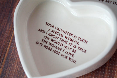 Mother of the Bride Gift - Mom Wedding Gift - READY TO SHIP - Thank You for Raising the Woman of My Dreams - Heart Keepsake Box