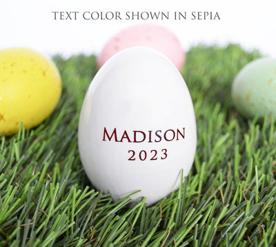 Ceramic Easter Egg with Name & Year