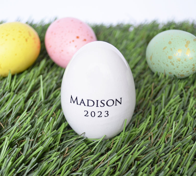 Ceramic Easter Egg with Name & Year