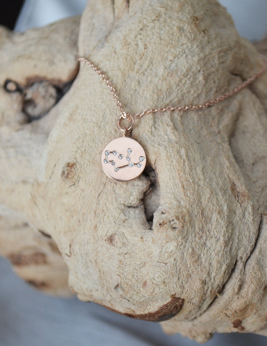 Zodiac Jewelry, Rose gold Zodiac Necklace, Constellation Necklace, Astrology Necklace, Gemini Necklace