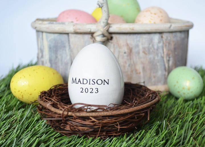 Ceramic Easter Egg with Name & Year