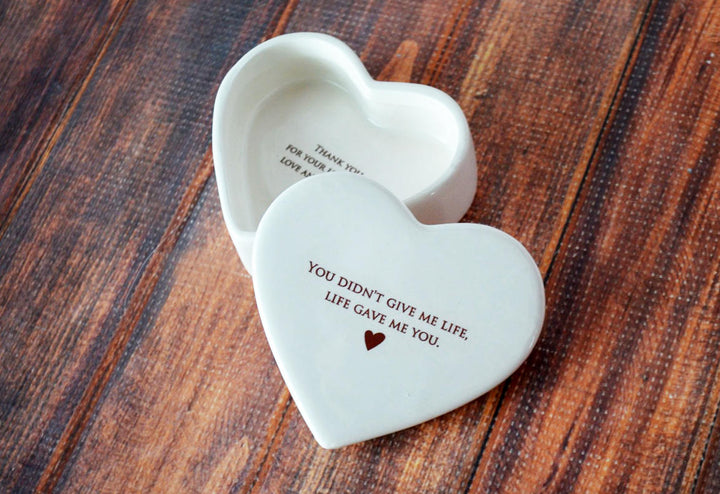 Stepmother of the Bride Gift or Stepmother of the Groom Gift - READY TO SHIP - Heart Keepsake Box - You didn’t give me life..