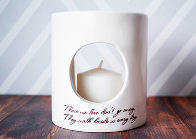 Sympathy Gift, Sympathy Candle, Sympathy Votive - READY TO SHIP - Those we love don’t go away, They walk beside us every day