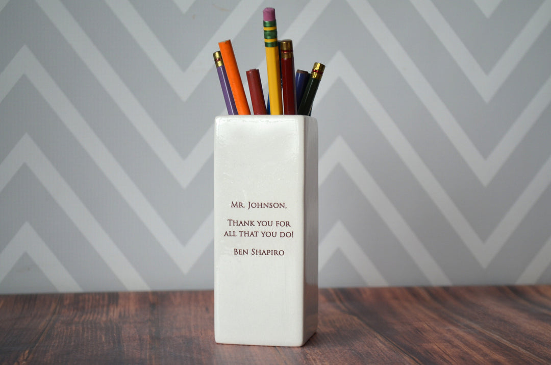 Teachers plant the seeds of knowledge that will grow forever - Vase - Teacher Gift - READY TO SHIP