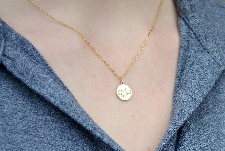 Zodiac Jewelry, Zodiac Necklace, Constellation Necklace, Astrology Necklace, Gemini Necklace in Gold