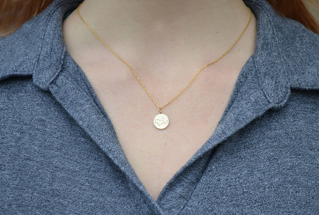 Zodiac Jewelry, Zodiac Necklace, Constellation Necklace, Astrology Necklace, Gemini Necklace in Gold