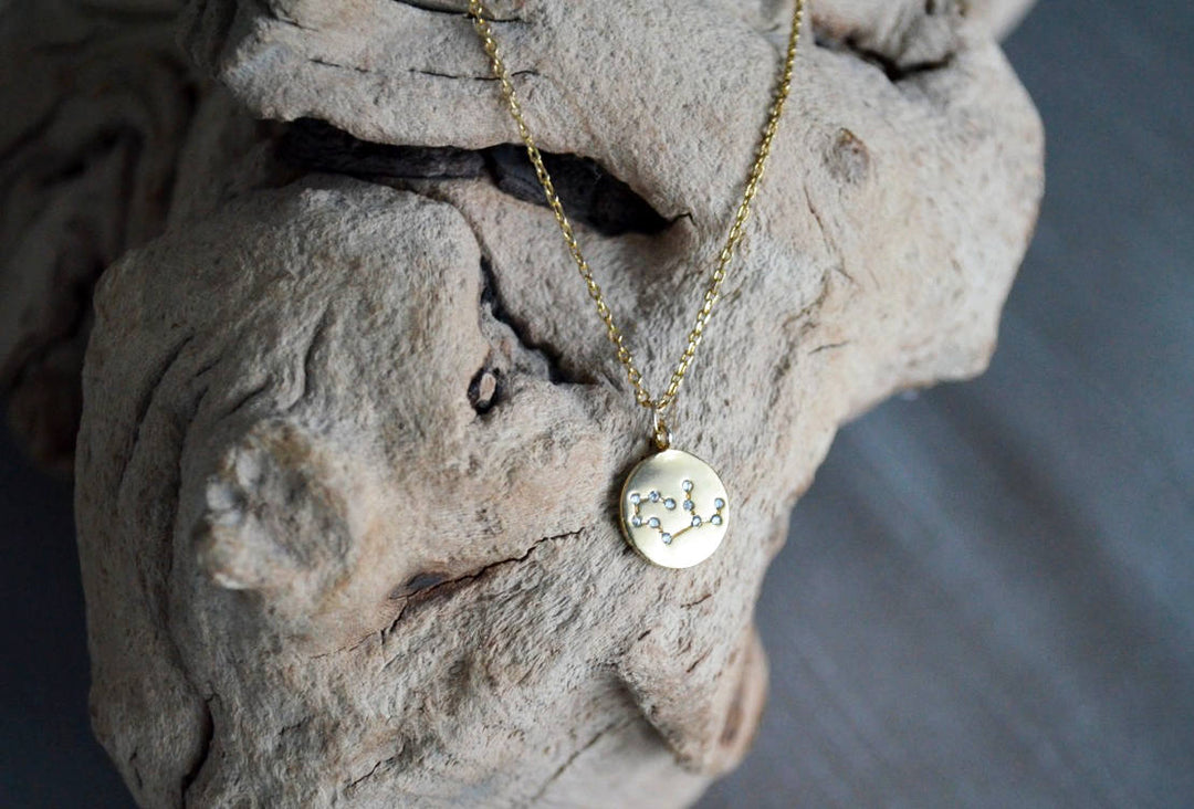 Zodiac Jewelry, Zodiac Necklace, Constellation Necklace, Astrology Necklace, Gemini Necklace in Gold