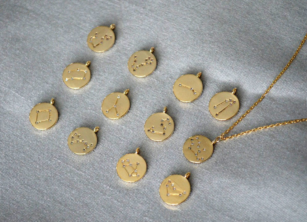 Zodiac Jewelry, Zodiac Necklace, Constellation Necklace, Astrology Necklace, Gemini Necklace in Gold