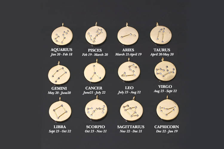 Zodiac Jewelry, Zodiac Necklace, Constellation Necklace, Astrology Necklace, Gemini Necklace in Gold