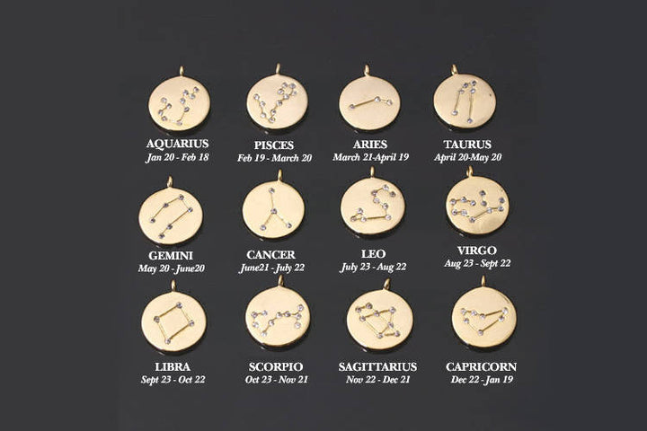 Zodiac Jewelry, Zodiac Necklace, Constellation Necklace, Astrology Necklace, Gemini Necklace in Gold